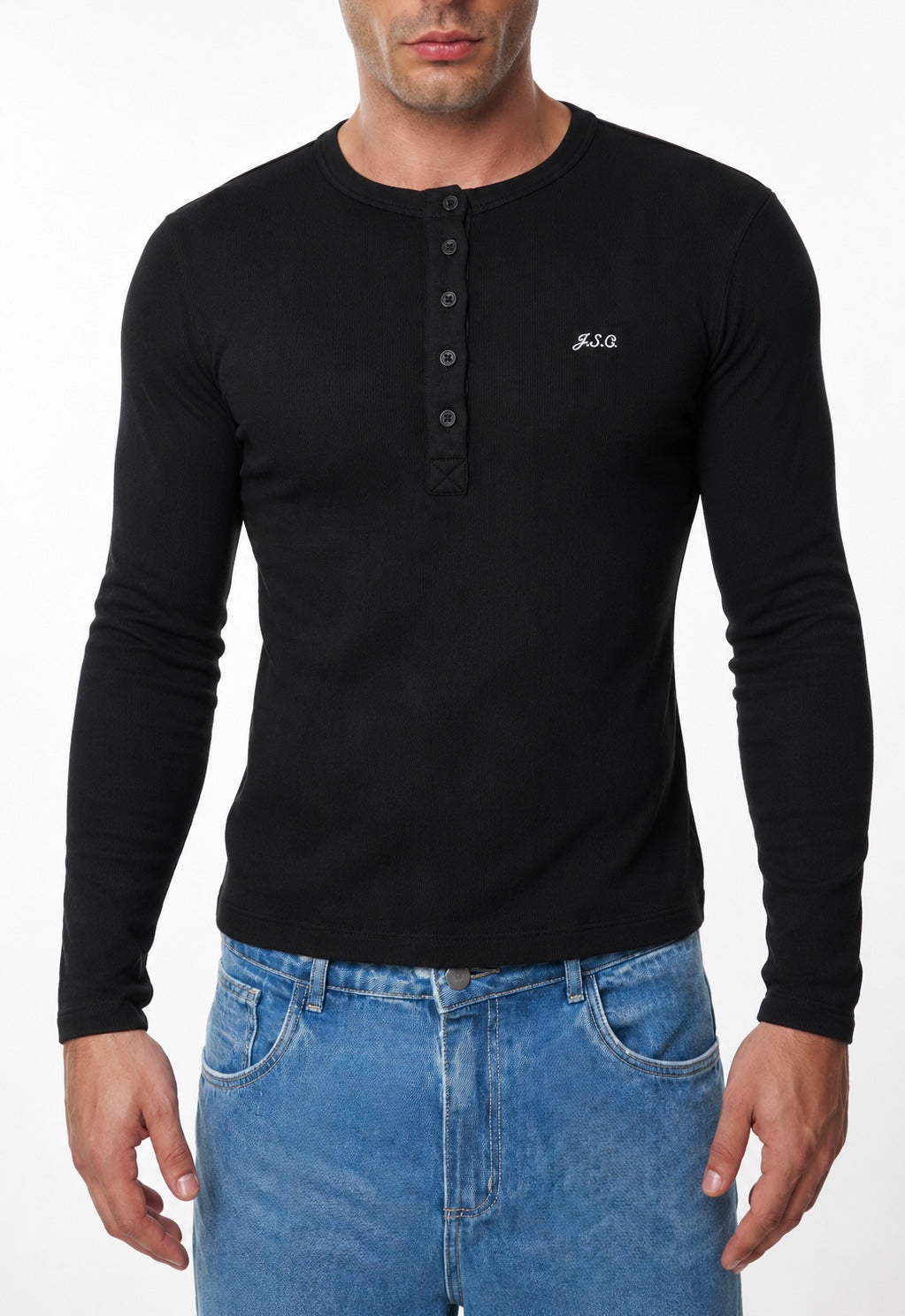 THE PERFECT HENLEY - BLACK